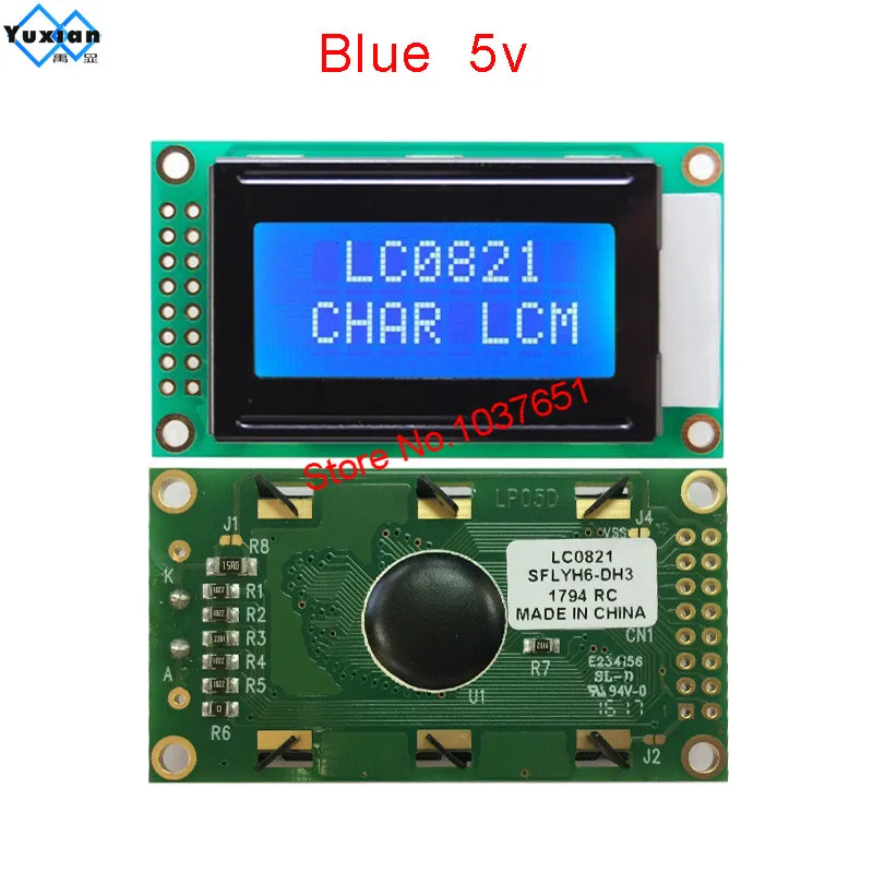 LCD modul 8x2 charakter display LC0821 SPL780D1 statt HD44780 WH0802