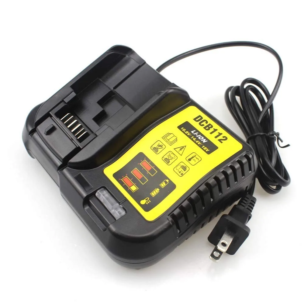 Waitley DCB112 Li-ion Battery Charger Replacement Compatible with Dewalt batteries 10.8V 14.4V 18V EU Plug JUL14-C