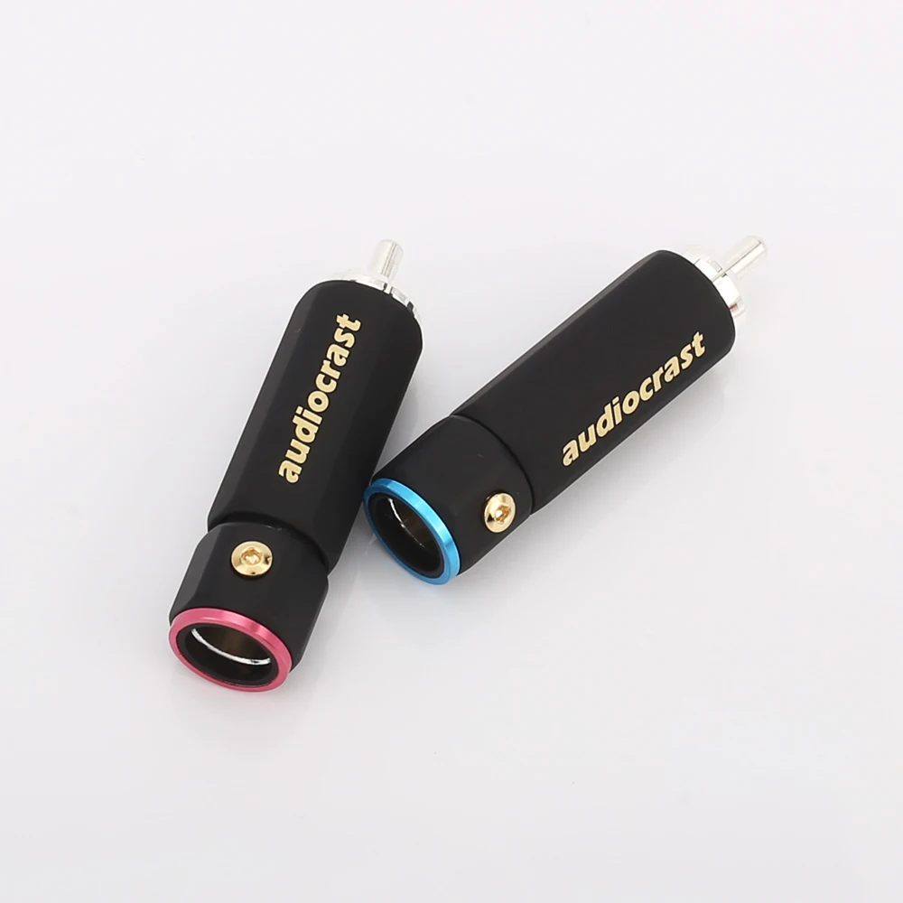 Il blocco della spina RCA placcato argento di alta qualità raccoglie il connettore HIFI del connettore A/V A saldare per il cavo fai da te