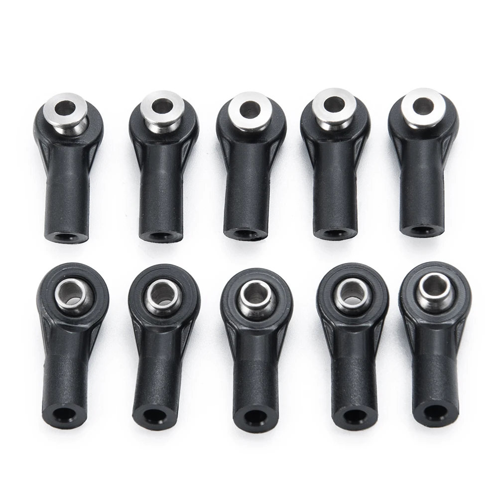 AXSPEED 10 Pcs Plastic Steering Link Rod Ball Head M3 Joint End for Axial SCX10 Wraith 1/10 RC Model Car Upgrade Parts