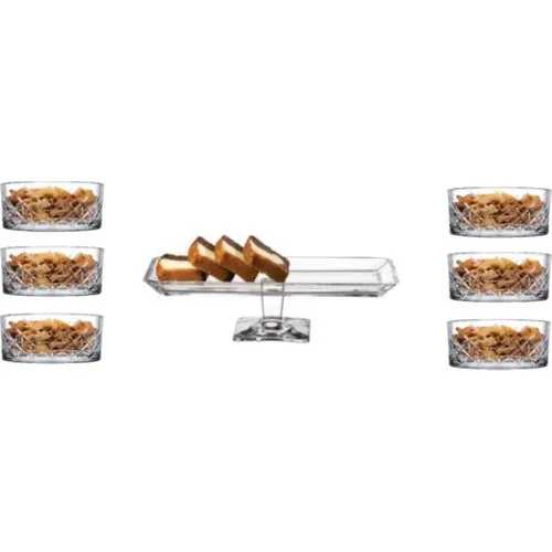 Pasabahce 7 Piece Baton Pedestal and Timeless Cookie