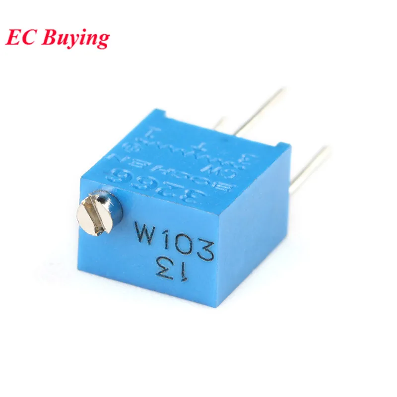 10Pcs/5pcs 3266W 3266 Trimpot Trimmer Multi-turn Precision Adjustable Potentiometer 1K 2K 5K 10K 20K 50K 100K 200K 500K 1M ohm