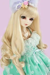 1/3 1/4 1/6 1/8 High Temperature Wire BJD Wig Blonde Wavy Hair For BJD Doll