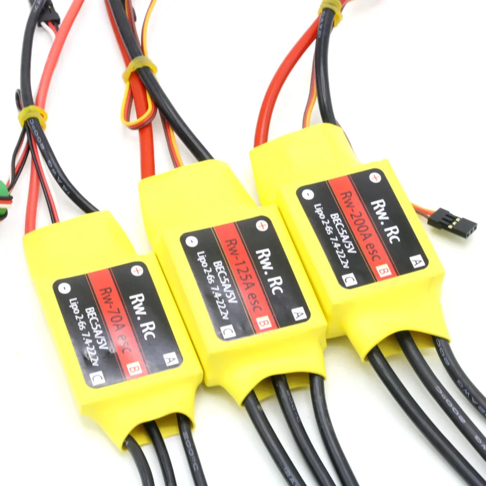 Mitoot 10A/20A/30A/40A/50A/60A/70A/80A/100A/200A Brushless ESC with BEC RC Speed Controller For RC Airplane Helicopter