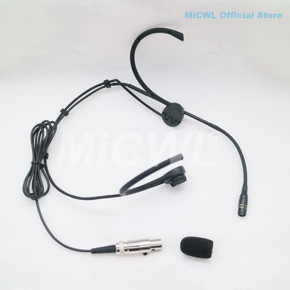 

Foldable Cardioid Headset Microphone TA3F mini 3Pin XLR for AKG Samson Wireless flexible Head Microphone System MiCWL CM90-Black