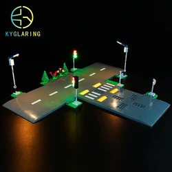 Kyglaring Led Lighting Set DIY Toys For City 60304 Road Plates (Not Included Building Blocks)