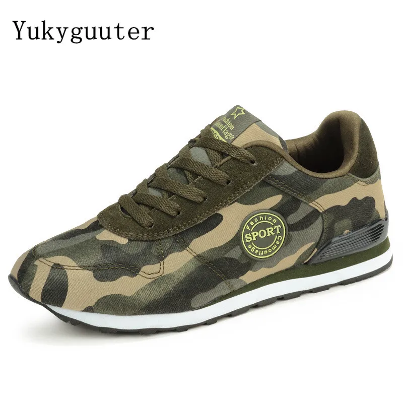 Men Woman Sport Running Shoes Couple Camouflage Outdoor Breathable Thick Sole Lightweight Athletic Mesh Sneakers Spring Summer