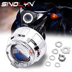 Sinolyn Motorcycle 2.0 Inch Bi LED Lens Mini LED Headlight Projector Lens For H7 H4 H11 9005 9006 9007 12V 6000K Headlamp DIY