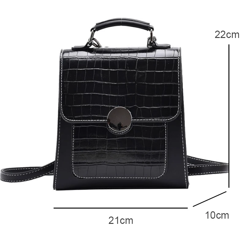 Stone Pattern Mini Backpack Women Fashion Leather Backpacks for Women Trend Designer Backpack Purse Travel Small Cute Backpack