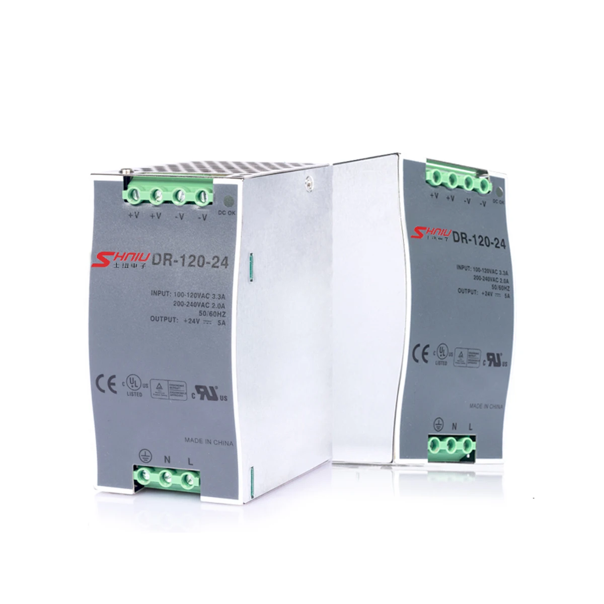 (SHINIU) Din rail power supply DR-60/120/240 220VAC TO 5/12/24/48 factory sale guideway dr6024 dr12024 drp24024 DRL-60alternativ