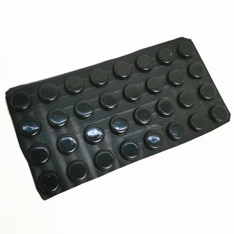 Self-adhesive Silicone Cabinet Bumper Door Stops Anti Slip Rubber Pads Damper Shock Absorber Feet  2 / 64 Grains 12x4mm Black