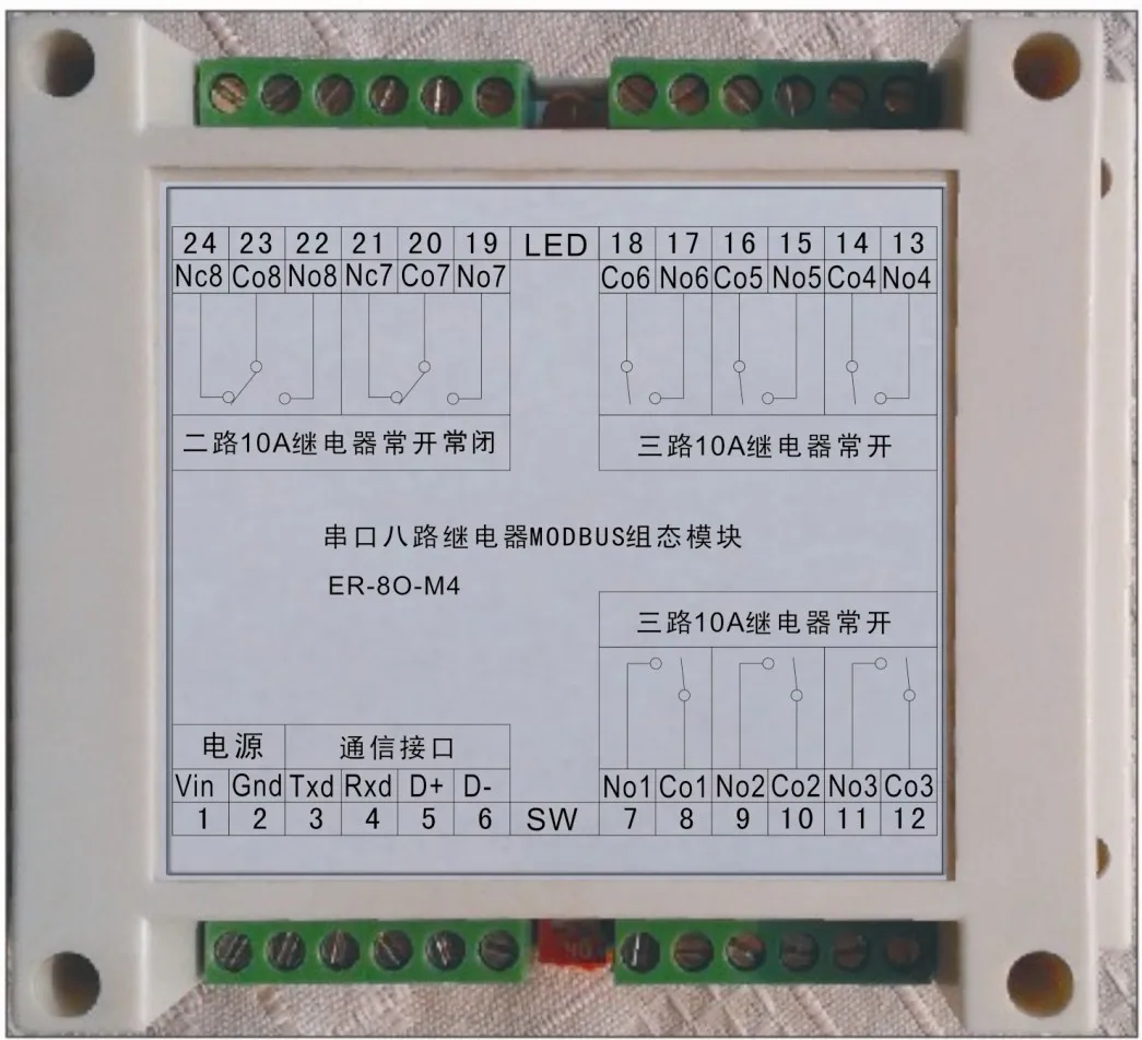 

RS485, RS2328 serial relay (10A) modbus industrial configuration IO module