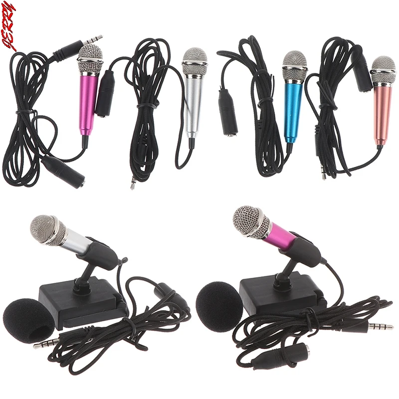 Explosive Portable 3.5mm Stereo Studio Microphone Karaoke Mini Microphone Mobile Phone PC Microphone Size: About 5.5cm * 1.8cm