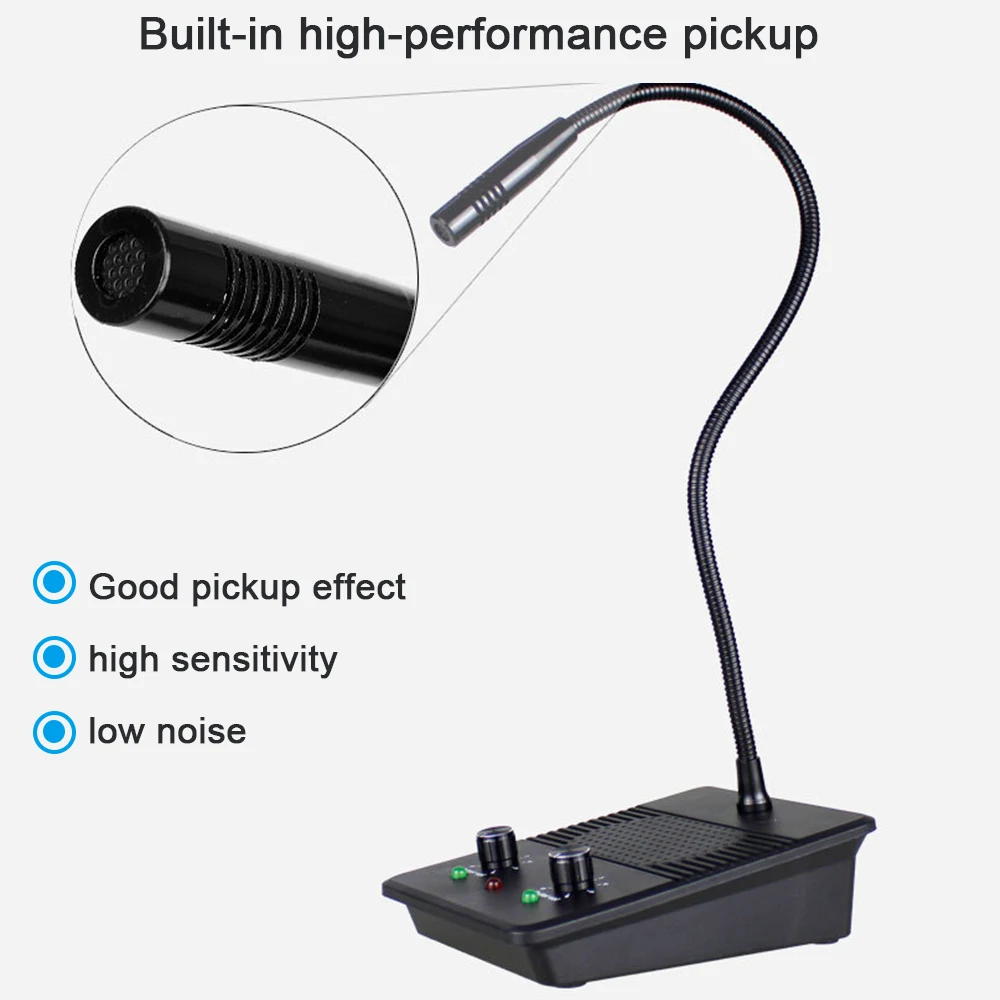 JINGLE BELLS Anti Interference Bank Window Counter Intercom System Speaker Two Way Dual For Railway Ticket Office Hospital