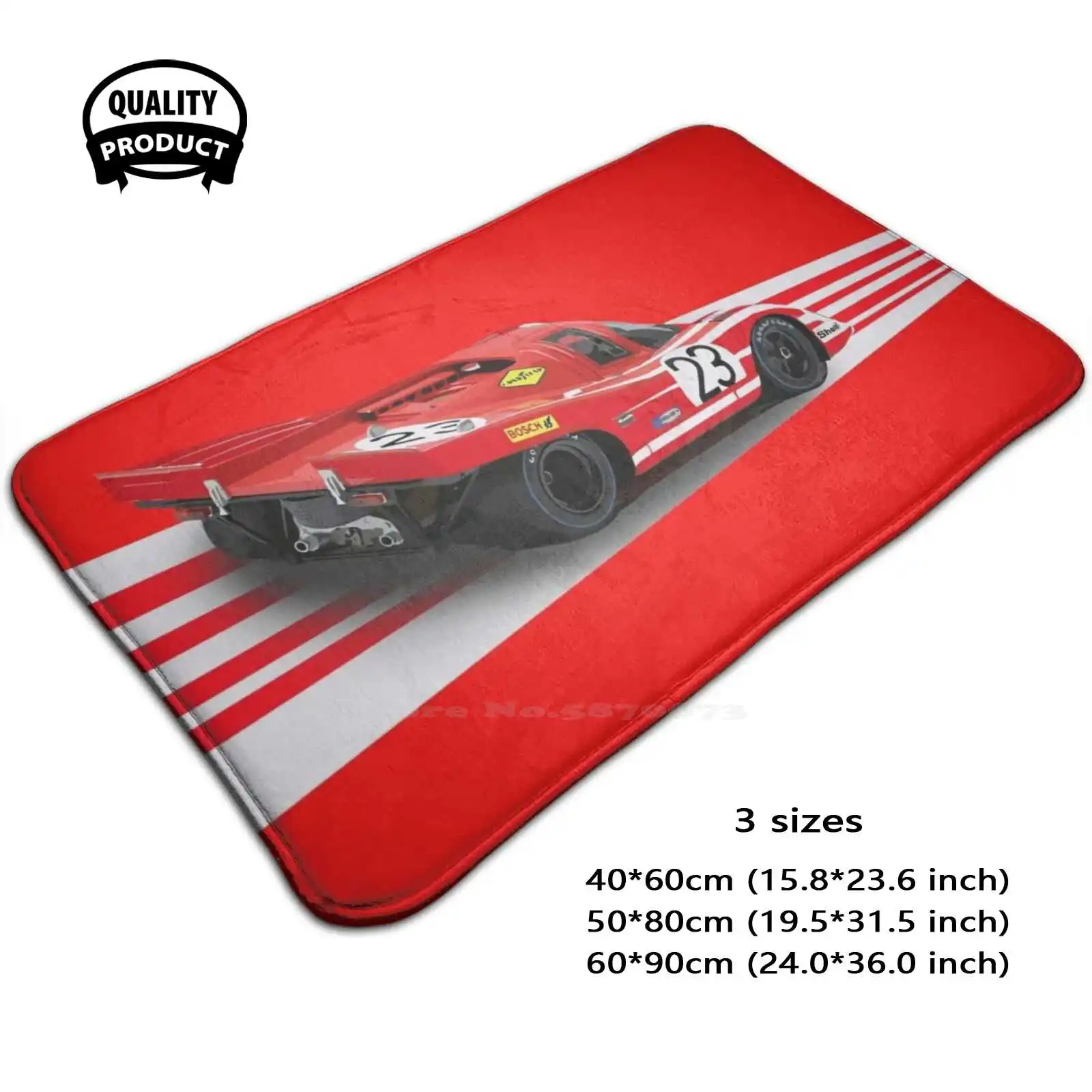 917 Salzburg Livery 1970 Soft Cushion Home Carpet Door Mat Car Rug 917 Psychedelic Hippie 70S Classic Sportscar Car Art Art