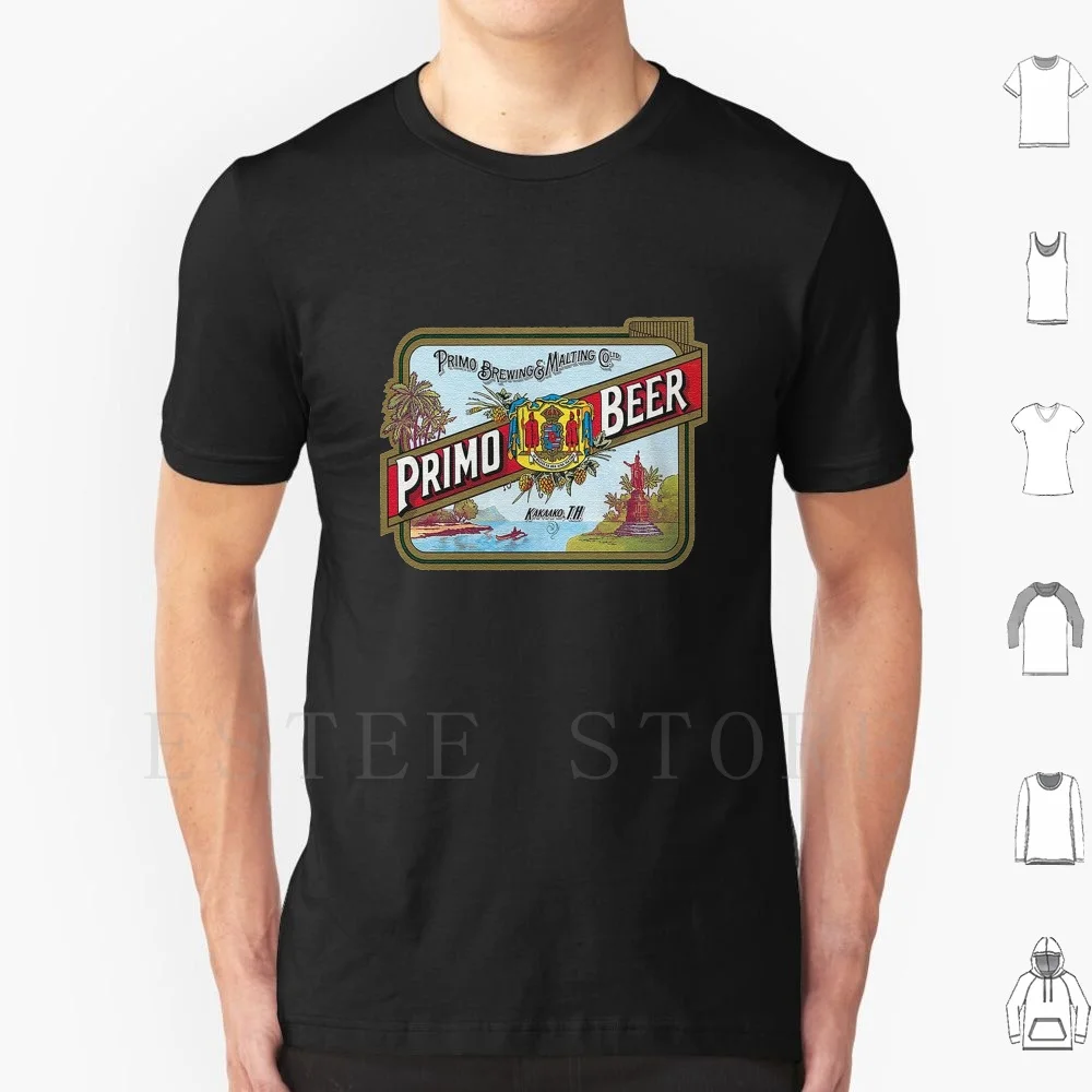 Primo Beer Classique T Shirt Men Cotton 6xl Aloha Lager Ale Hop Summer Hot Beer Hawaii Bali Hawai Beer Beach Surfer Ocean Wave