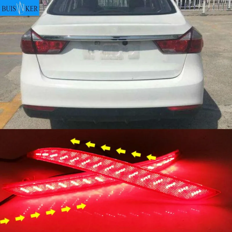 

Rear Bumper Light For Kia K3 Cerato 2016-2018 Car Red Len Rear Bumper Reflector LED Brake Light Tail Fog Parking Lamp