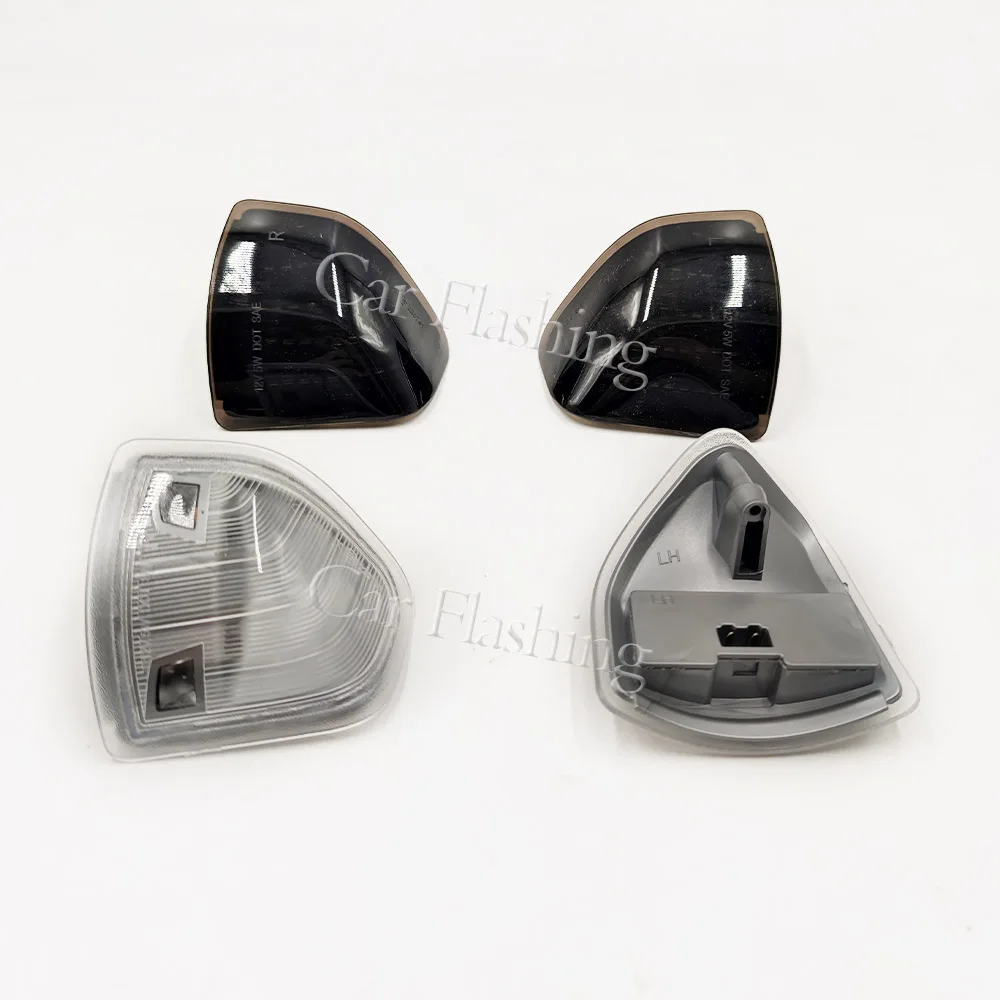 1 Set For Dodge Ram 1500 2500 3500 Front Mirror Turn Signal Light Clear Smoke Lens Amber LED Side Mirror Turn Signal Lights