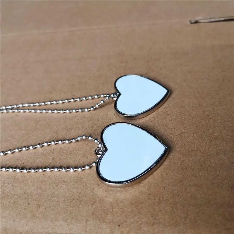 sublimation blank necklace pendant dog bones heart shape pendants hot transfer printing consumables print two sides  20pcs/lot