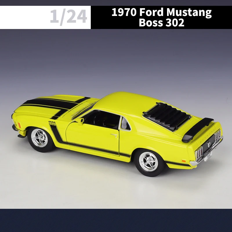 WELLY 1:24 Ford Mustang Boss 302 Muscle Car Alloy Car Model diecast & Toy Vehicles Collection Car Toy Boy regali di compleanno