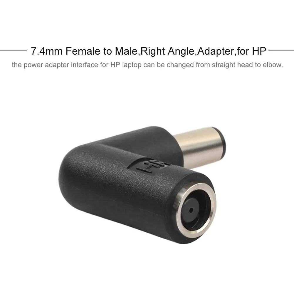 7.4mm Female to 7.4mm Male 90 Degree Right Angle Connector Adapter Converter for HP Laptop for DELL Laptop Accessories