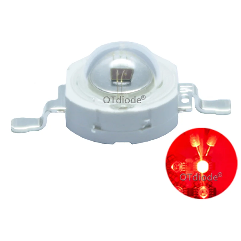 10 Uds 1W 3W diodo emisor de luz LED de alta potencia Chip SMD blanco cálido rojo verde azul amarillo para foco bombilla de lámpara de luz descendente