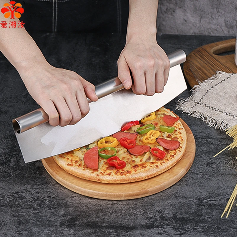 Aixiangru-Rocking Pizza Knife Gadget Sets, Bike Round Knife, Utensils, Bakery Accessories, Metal Kitchen Tools