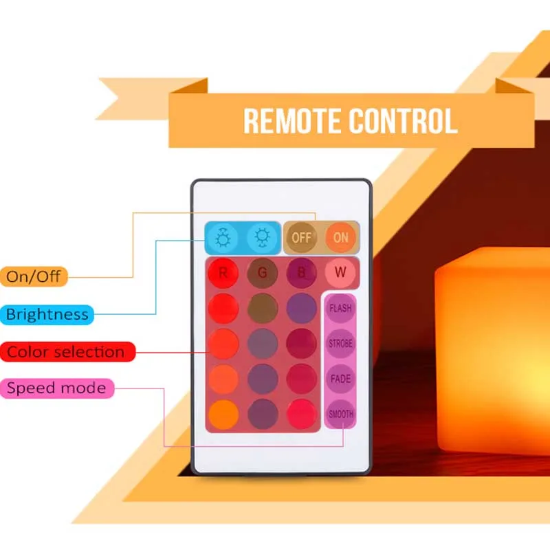 2021 Original Chair Cube Seat Led Light Waterproof Rechargeable LED Lights Remote Control Bar Home Garden Party Event Decor