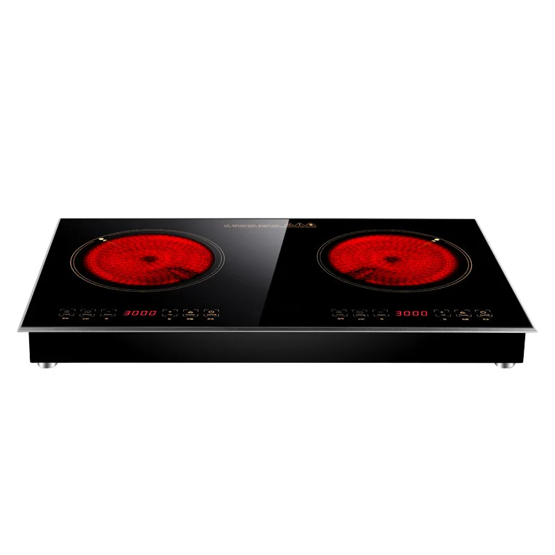 

Induction Cooker Radiant Cooker Double Stoves Household High Power 3000W*2 Electric Cooking Machine Light Wave Stove