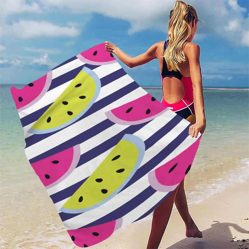 Microfiber Beach Towels Absorbent Oversized Compact Sand Proof Beach Blanket Lightweight Towel Swimming Sports Accessories