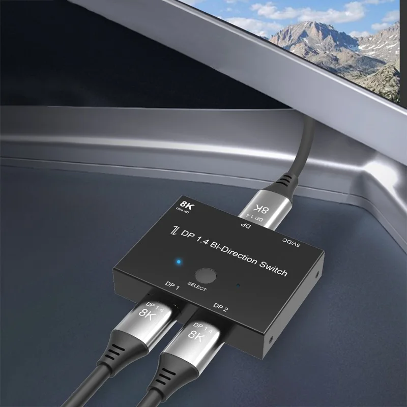 DisplayPort 8K DP 1,4 двухсторонний переключатель 8K @ 30 Гц 4K @ 120 Гц сплиттер-преобразователь для нескольких источников и дисплеев