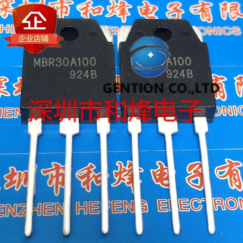 10PCS MBR30A100 TO-3P 100V 30A in stock 100% new and original