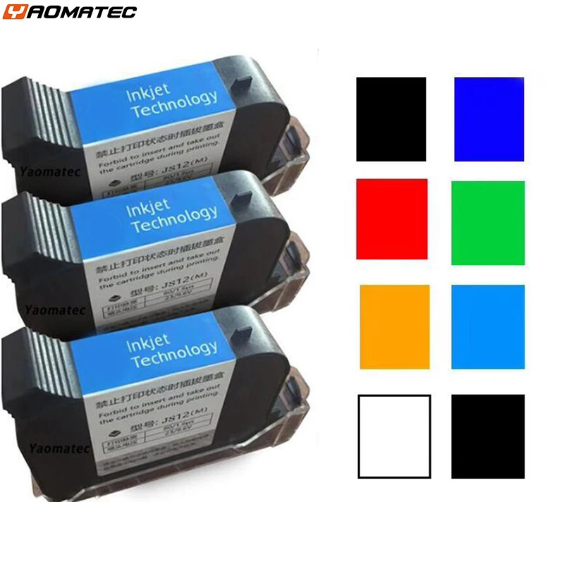 

YAOMATEC AS level high adhesion Quick dry ink cartridge compatible JS12/ JS10 /2588/2580 for 12.7mm handheld inkjet printers