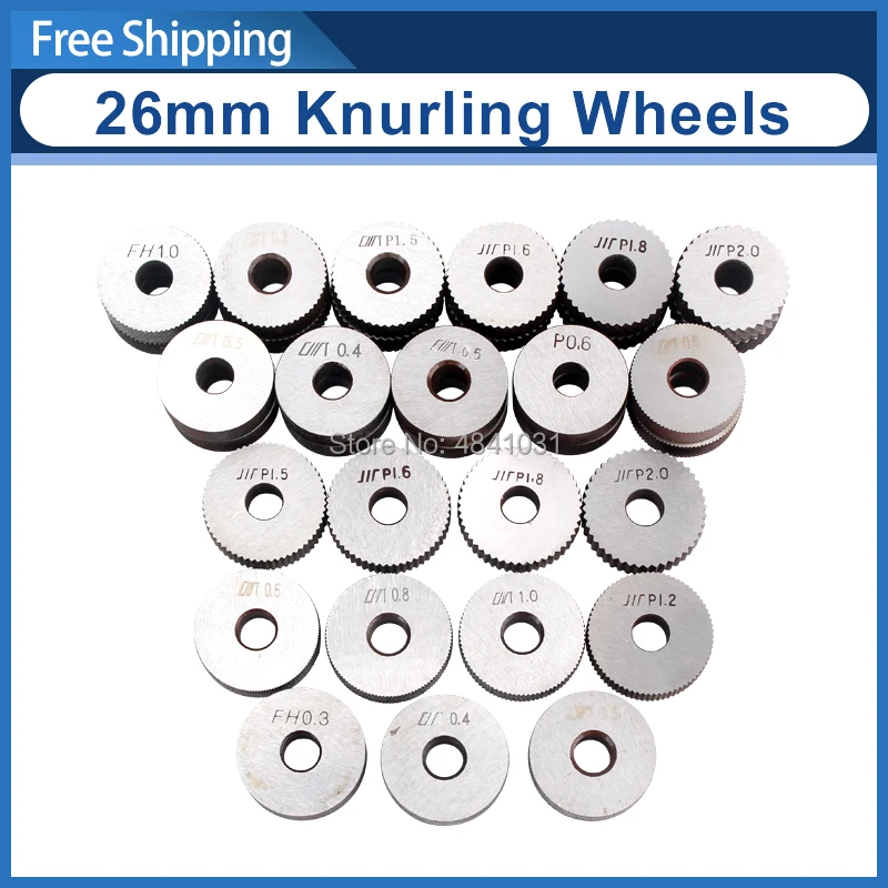 26mm knurling wheels for the 12mm clamp type knurling tool reticulated knurling wheel&straight knurling wheel 0.3~2.0mm