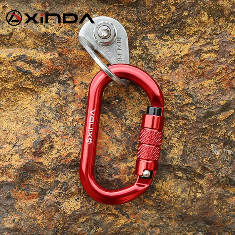 XINDA O-type lock buckle Automatic Safety Master Carabiner Multicolor 5500lbs Crossing hook Climbing Rock Mountaineer Equipment