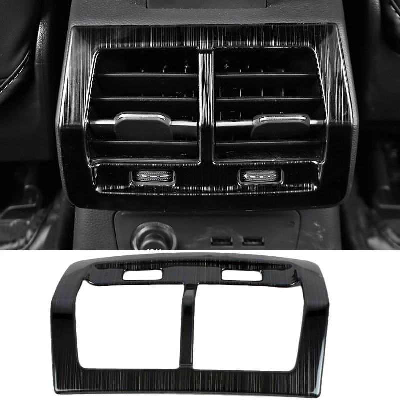 For Audi Q3 F3 2019 2020 Accesorios Car armrest Box Rear Air Conditioner Outlet Frame Cover Trim Interior Mouldings USB Panel