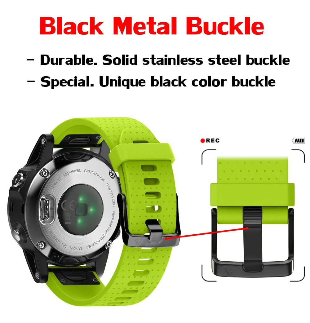 20mm Silicone Watch Strap for Fenix 5S 6S Watch Band Watchbands for Fenix 6S/6S Pro/5S Plus Watches Accessories