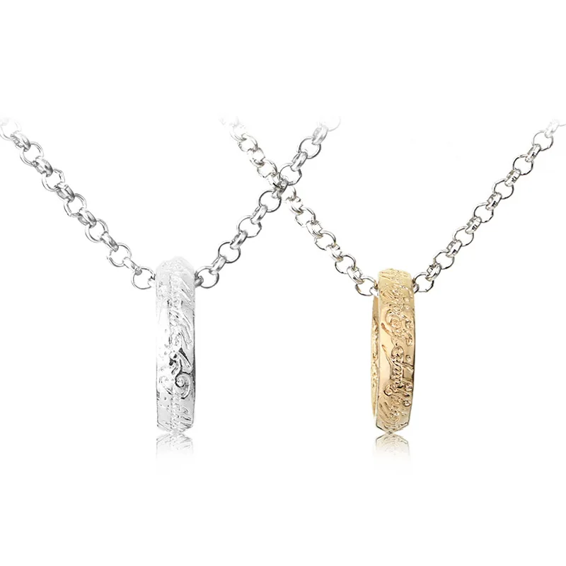 Circle Charm Pendant Couples Necklace For Women Men Stainless Steel Necklaces & Pendants lovers Gift Jewelry Bijoux