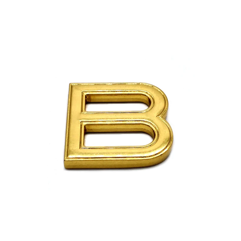 Luggage Hardware Accessories Slipper Metal Labels, Handglass Package, Gold, Trumpet B Letter, Charm, 10 Pcs