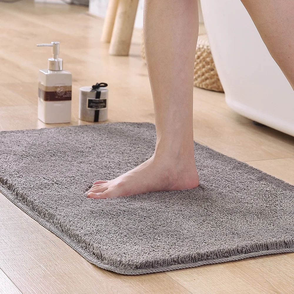 Modern Carpet Polyester Rug Carpets Waterproof Uptake Shower Room Non-slip Land Door Mat Stepping Pad Household Carpet