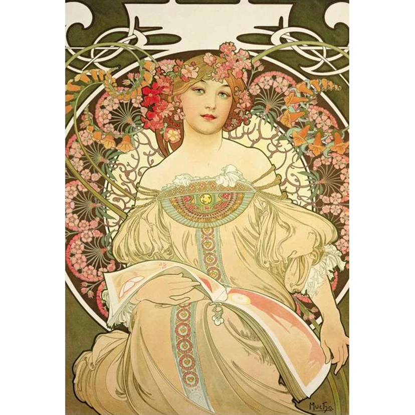 

5D Diamond Painting "Alphonse Mucha Women" DIY Full Rhinestones Drill Cross-stitch Kits Square Round Diamond Embroidery WG2646