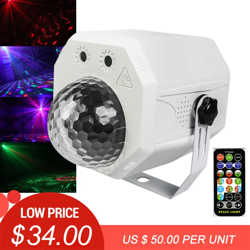 luminaria led para bola magica 10w palco de musica dj laser rgb efeito ativado com som para festa de natal 01