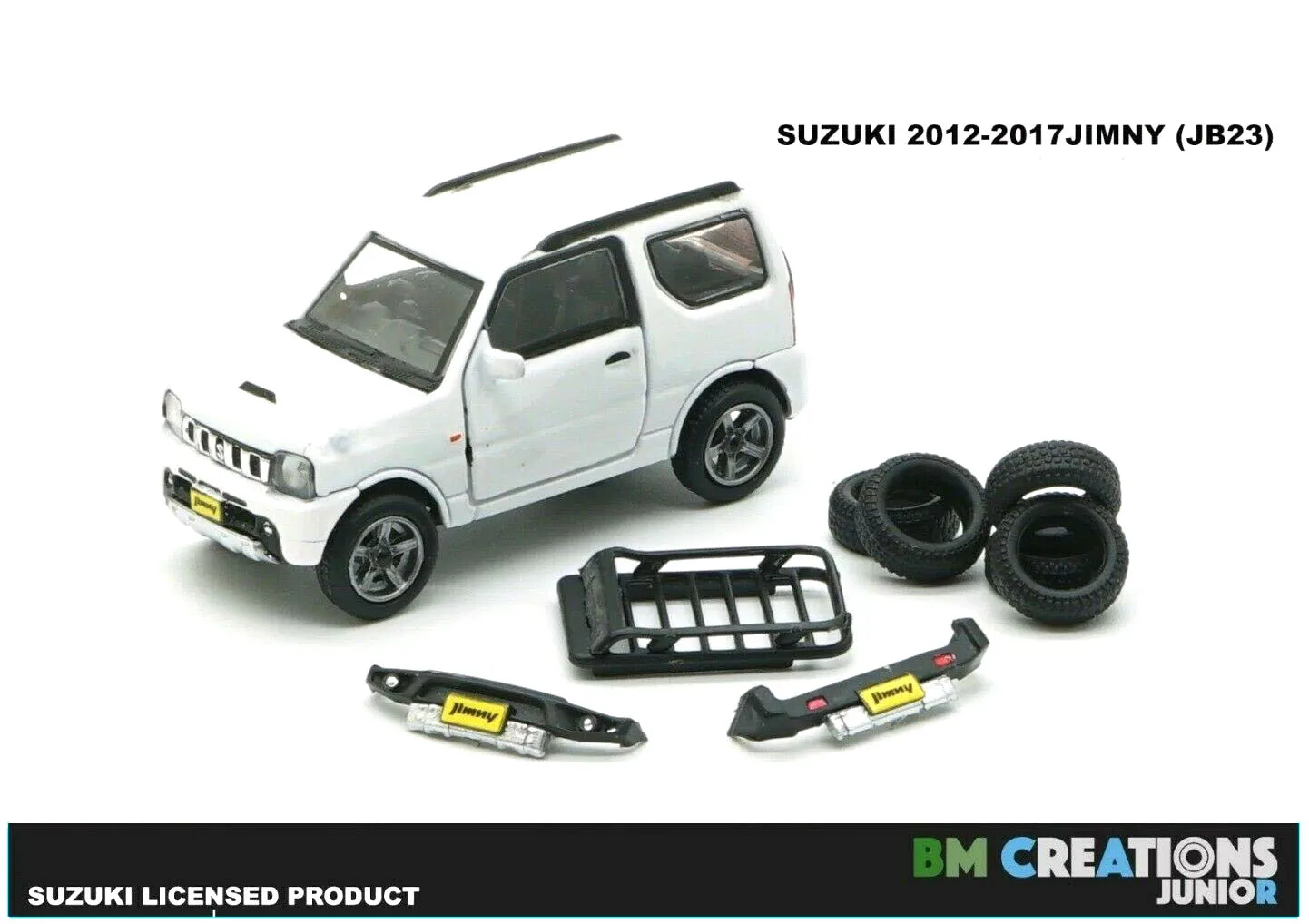 Jimny JB23-coches en miniatura de BM Creations JUNIOR, juguetes fundidos a presión de 3 pulgadas, regalo de colección, escala 1/64, nuevo