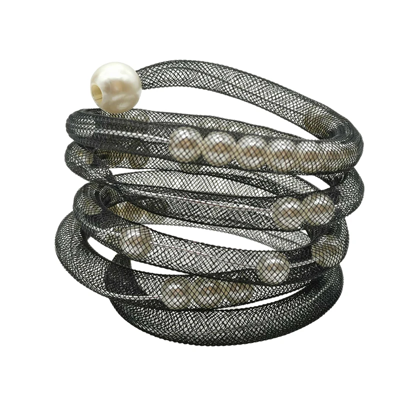 UKEBAY New Pearl Charm Bracelets For Women Handmade Jewelry Different Wears Bohemia Bangles Birthday Gift Mesh Bracelet Gothic