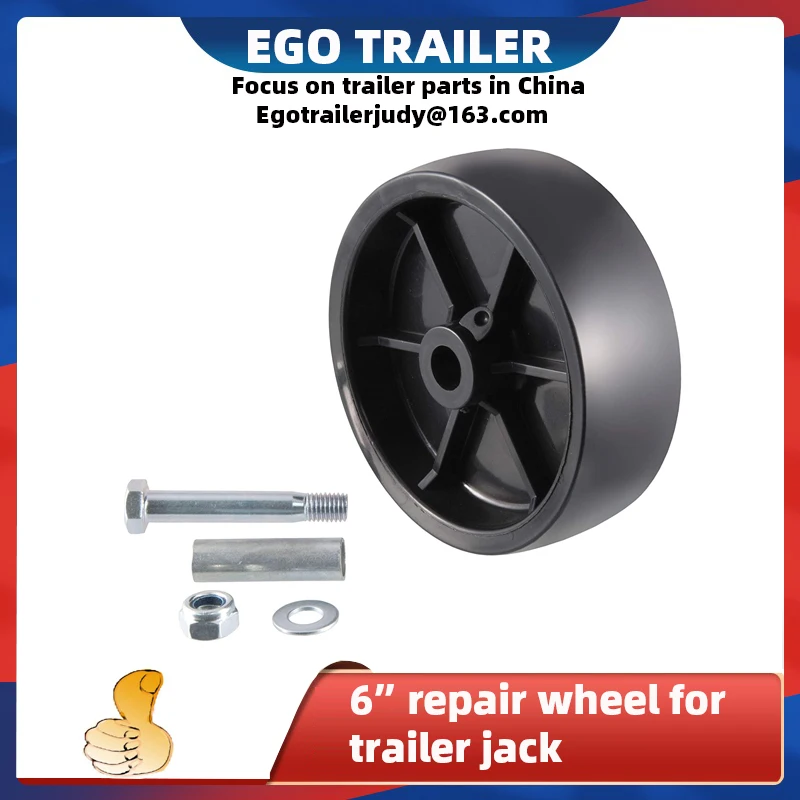 EGO 6 "reparación de piezas de repuesto kit de rueda de repuesto de rueda jockey para gato de remolque piezas de remolque de 1200 libras