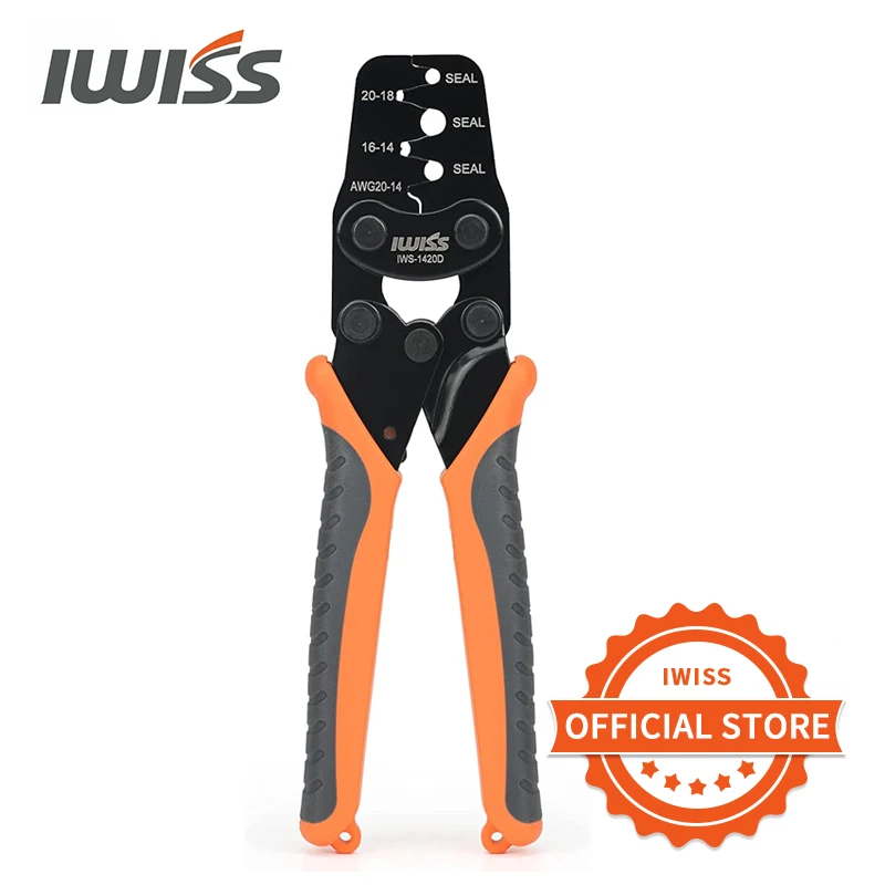 IWISS ‎IWS-1420D Weather-Pack/Metri-Pack Crimping Tool 14-20AWG Wire Crimper Plier for Delphi Packard Sealed&Unsealed Terminals