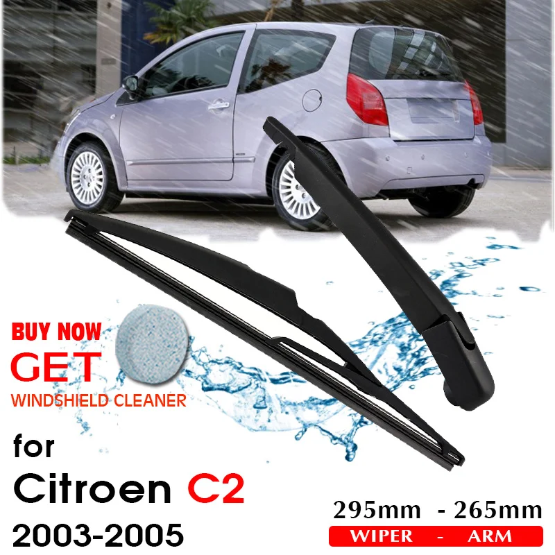 BROSHOO Car Rear Wiper Blades Back Windscreen Wiper Arm For Citroen C2 Hatchback (2003-2005) 295mm,Windshield Auto Styling