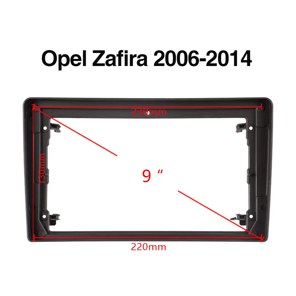 

Black ABS Trim Fascia Frame For Opel Zafira 2006-2014 Refit 9" Car Android Radio Navigation DVD Mounting Dashboard