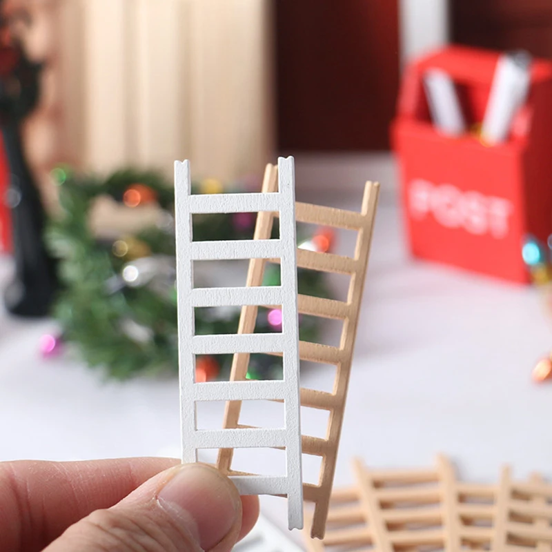 5pcs 1:12 Dollhouse Miniature Furniture Wooden Ladder Stairs Home Decoration Toys Gifts