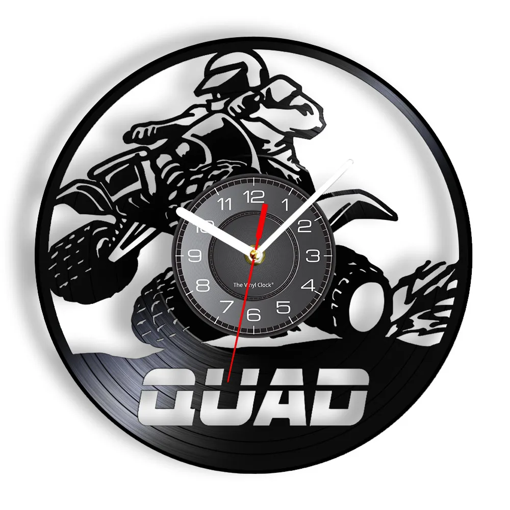 Auto Professional Motorcyclist Vinyl Record Wall Clock Motorbike Off-Road Vehicl Extreme Teen Living Room Decor Gifts For Bikers